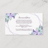 ラベンダー ミント 水彩 牡丹 花 幾何学的なディテール エンクロージャーカード (正面)