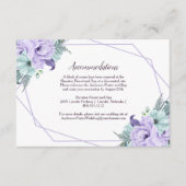 ラベンダー ミント 水彩 牡丹 花 幾何学的なディテール エンクロージャーカード (正面)