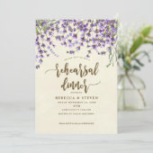 ラベンダー モダン リハーサル ディナー 招待状 (スタンド正面)