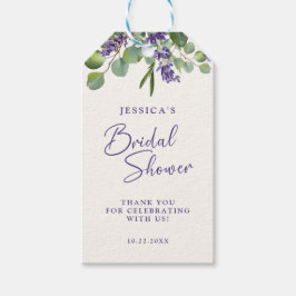 ラベンダー&ユーカリブライダルシャワーギフトラベル ギフトタグ