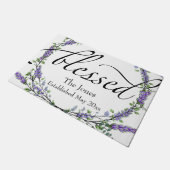 ラベンダー・ユーカリ賛美の ドアマット (アングル)