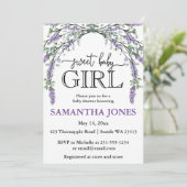 ラベンダー ユーカリ 水彩 ベビーシャワー 招待状 (スタンド正面)