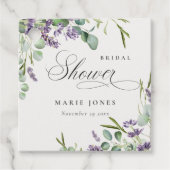 ラベンダー ユーカリ 葉緑のブライダルシャワー フェイバータグ (正面)