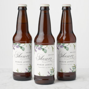 ラベンダー ユーカリ 葉緑の花 シャワーパーティ ビールラベル