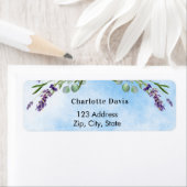 ラベンダー ライトブルー グリーン 返送先ラベル ラベル (インサイチュ)