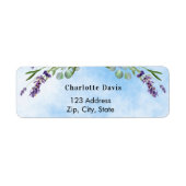 ラベンダー ライトブルー グリーン 返送先ラベル ラベル (正面)