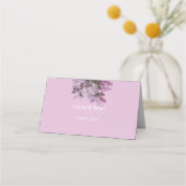 ラベンダー、ライラック、バラ結婚、 プレイスカード (裏面)