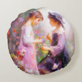 ラベンダー ラウンドクッション (裏面)