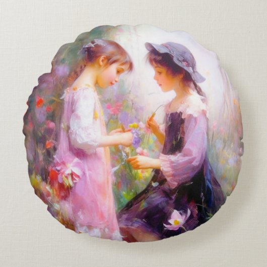 ラベンダー ラウンドクッション (正面)