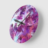 ラベンダー ラウンド壁時計 (傾斜)