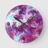 ラベンダー ラウンド壁時計 (正面)