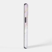 ラベンダー リキッド マーブル iPhone 15ケース (右側面)