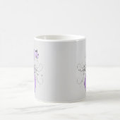 ラベンダー リボン バタフライ コーヒーマグカップ (中央)