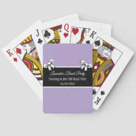 ラベンダー リボン 結婚前パーティー ポーカー カードをカスタマイズ トランプ