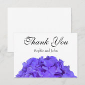 ラベンダー リラックマ パープル ハイドレンジアの花 サンキューカード (正面/裏面)