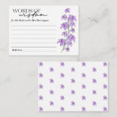 ラベンダー リリー ブライダル シャワー 知恵の言葉 カード (正面/裏面)