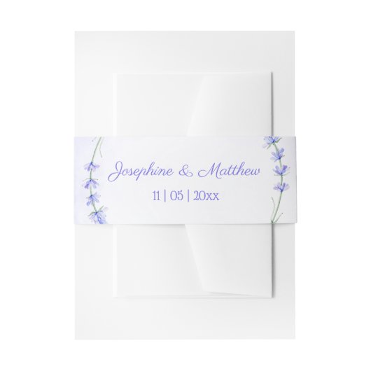 ラベンダー リース オーダーメイド ウェディング 招待状ベリーバンド (正面例)