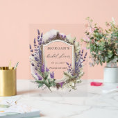 ラベンダー レガル フローラル ブライダル シャワー アクリルサイン (ウェディング)