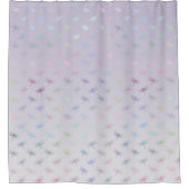 ラベンダー·レグラデーションインボー·トンボ類 シャワーカーテン (正面)