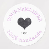 ラベンダー |ロゴカスタム防水食品ラベル ラベル (デザイン1)