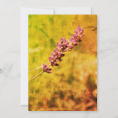 ラベンダー　ロマンチック フラワー ウェディングカード 招待状 (裏面)