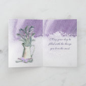 ラベンダー&ローズマリーウォーターカラーマザーズデイカード カード (内部)