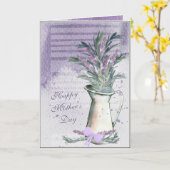 ラベンダー&ローズマリーウォーターカラーマザーズデイカード カード (黄色い花)