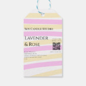 ラベンダー ローズ ソイ キャンドル ビジネス QRコード テキストを追加 ギフトタグ (裏面)