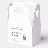 ラベンダー ローズ ソイ キャンドル ビジネス QRコード テキストを追加 フェイバーボックス (オープン)