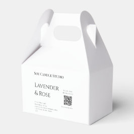 ラベンダー ローズ ソイ キャンドル ビジネス QRコード テキストを追加 フェイバーボックス