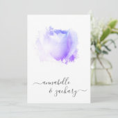 *~* ラベンダー ローズ QR フラワーズ RSVP -  AR8 ウェディング イン 招待状 (スタンド正面)