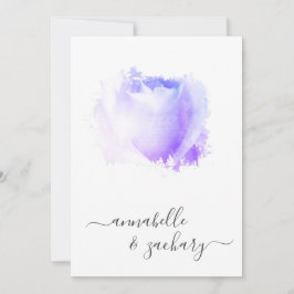 *~* ラベンダー ローズ QR フラワーズ RSVP -  AR8 ウェディング イン 招待状