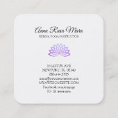 *～*ラベンダー・ロータス・レイ・霊気・エネルギー修復 スクエア名刺 (裏面)