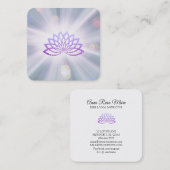 *～*ラベンダー・ロータス・レイ・霊気・エネルギー修復 スクエア名刺 (正面/裏面)