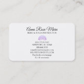 *～*ラベンダー・ロータス・レイ・霊気・エネルギー修復 名刺 (裏面)