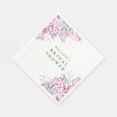 ラベンダー ワイルドフラワーの花 ブライダルシャワー スタンダードランチョンナプキン (角)