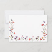 ラベンダー ワイルドフラワー ニューチャプター ブライダルシャワー サンキューカード (裏面)