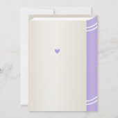 ラベンダー·ワン恋しく思ダーフル·ガール·ファースト·誕生日 招待状 (裏面)