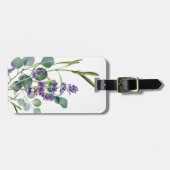 ラベンダー ヴィオレットの花 ユーカリ ラゲッジタグ (正面横)