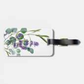 ラベンダー ヴィオレットの花 ユーカリ ラゲッジタグ (裏面横)