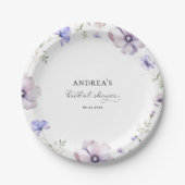 ラベンダー ヴィオレット パープル 春の花 シーズン ウェディング シャワー ペーパープレート (正面)