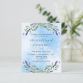 ラベンダー ヴィオレット ブルー QR ウェディング 招待状 (スタンド正面)