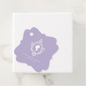 ラベンダー ヴィンテージ クレスト リージェンシー レディー ブライダル シャワー フェイバータグ (インサイチュ)