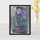 ラベンダー-元の芸術の挨拶状の開花 カード (黄色い花)