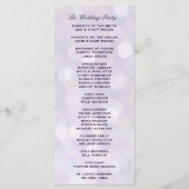 ラベンダー《写真》ぼけ味ハイライト結婚式 プログラム (裏面)