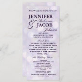 ラベンダー《写真》ぼけ味ハイライト結婚式 プログラム (正面/裏面)