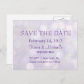 ラベンダー《写真》ぼけ味 |日付の保存 案内ポストカード (正面/裏面)