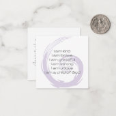 ラベンダー 子供のための毎日使えるアファメーションカード ノートカード (正面/裏面インサイチュ)