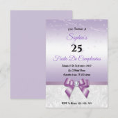 ラベンダー+宝石+輝くアーチ 招待状 (正面/裏面)