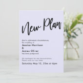 ラベンダー 延期 結婚式 新計画 更新 カード (スタンド正面)